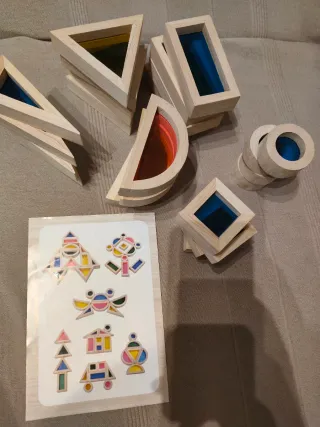 Bloques Construcción Sensoriales Madera