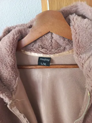 Chaqueta de invierno con capucha, color rosa palo