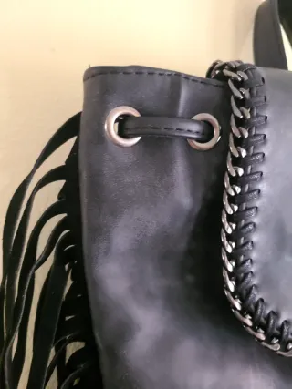 Stella McCartney Zaino Nero Frange