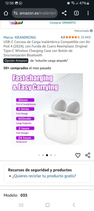 Estuche de carga AirPods