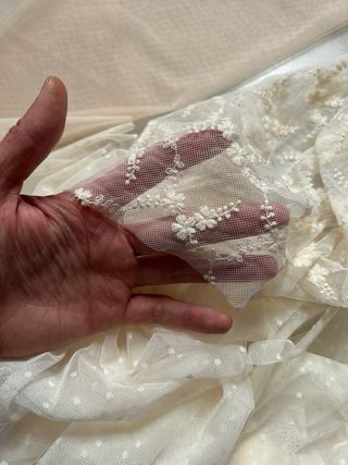 Retales tela tul encaje