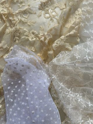 Retales tela tul encaje