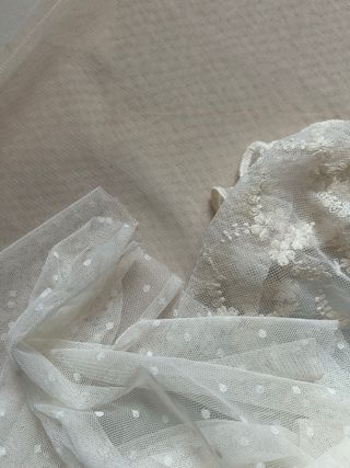 Retales tela tul encaje