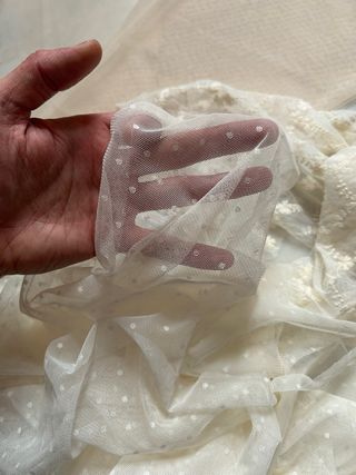 Retales tela tul encaje