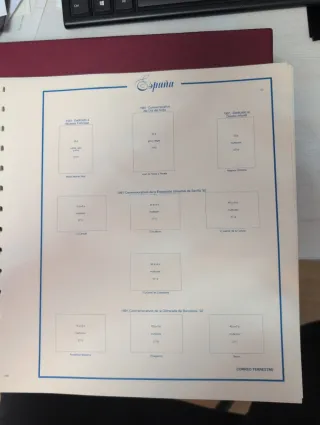 Hojas suplemento sellos España 1984-1997