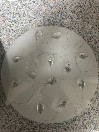 Plafón aplique de techo con cristales