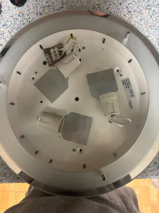 Plafón aplique de techo con cristales