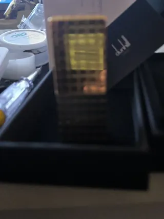 Dunhill encendedor Deluxe bañado en oro