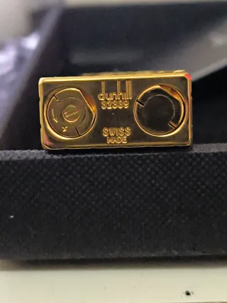 Dunhill encendedor Deluxe bañado en oro