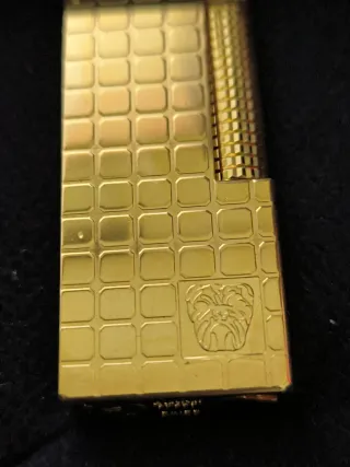 Dunhill encendedor Deluxe bañado en oro