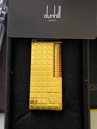 Dunhill encendedor Deluxe bañado en oro
