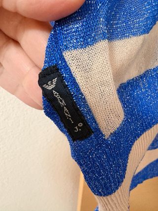 Jersey Armani Jeans Rayas Azul Beige