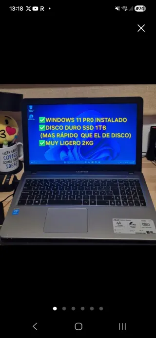 ASUS i3 con Windows 11 pro. REACONDICIONADO