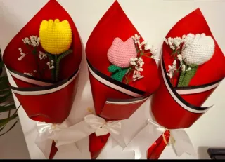 Peluche Oso Panda Flores Crochet