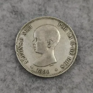 5 pesetas Alfonso XIII 1890 - MPM - plata