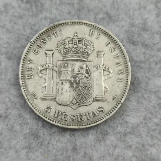 5 pesetas Alfonso XIII 1890 - MPM - plata