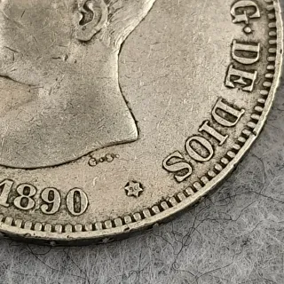 5 pesetas Alfonso XIII 1890 - MPM - plata