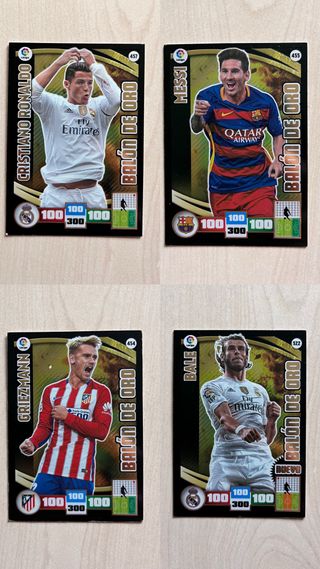 Lote 4 Cromos Balón de Oro Adrenalyn 2015-16