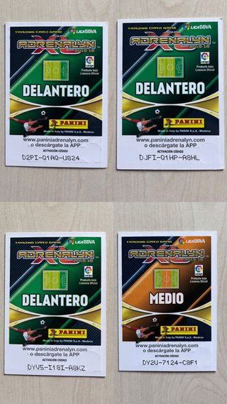 Lote 4 Cromos Balón de Oro Adrenalyn 2015-16