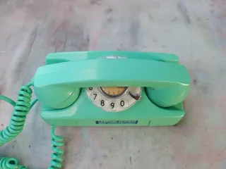 Telefono a disco GTE autelco verde acqua