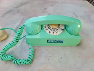 Telefono a disco GTE autelco verde acqua