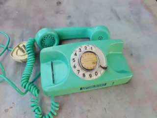 Telefono a disco GTE autelco verde acqua