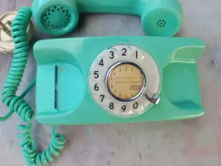 Telefono a disco GTE autelco verde acqua