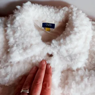 Giacca Teddy Y2K panna donna tg. S