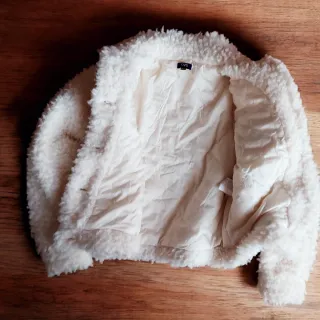 Giacca Teddy Y2K panna donna tg. S