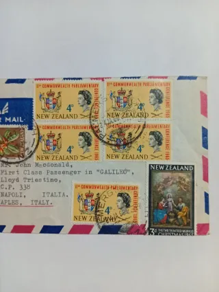 Busta Affrancata Vintage New Zealand 1965