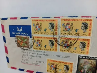 Busta Affrancata Vintage New Zealand 1965