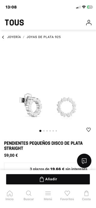 Pendientes Tous Colección Straight
