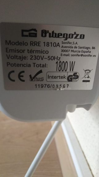 Acumulador eléctrico Emisor Térmico