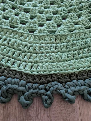 Alfombra redonda crochet 100 cm