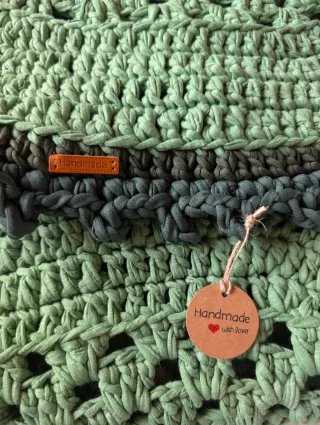 Alfombra redonda crochet 100 cm