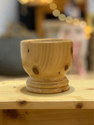 Mortero artesanal de madera de ciprés