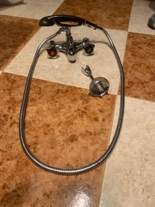 Grifo Ducha Antiguo Años 60 Añade manguera,soporte