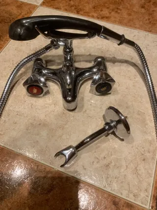 Grifo Ducha Antiguo Años 60 Añade manguera,soporte