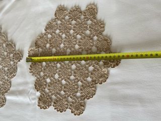 Par de naperons vintage bege