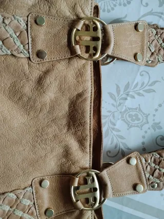Bolso piel camel/beige Farrutx