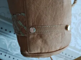 Bolso piel camel/beige Farrutx