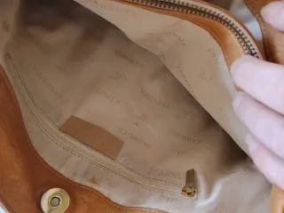 Bolso piel camel/beige Farrutx