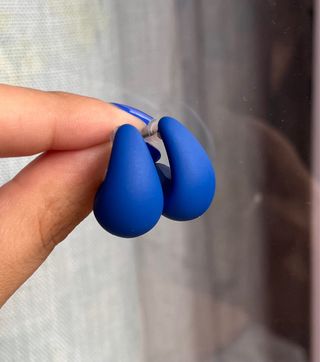 Orecchini a goccia blu