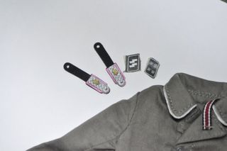 1/6 escala ALEMAN WWII Uniorme panzer c/ insignias