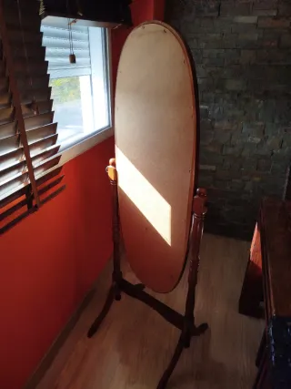 Espejo de pie antiguo madera