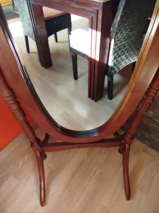Espejo de pie antiguo madera