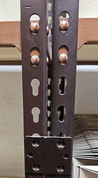 Estantería Metálica con Base Madera con 6 estantes