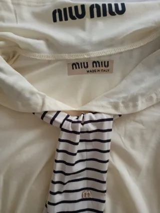 Camiseta Miu Miu Mujer Blanca
