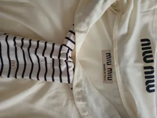 Camiseta Miu Miu Mujer Blanca