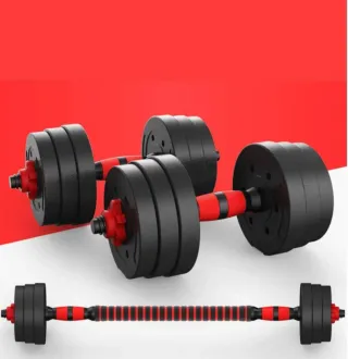 Set de Pesas Ajustables Negro y Rojo